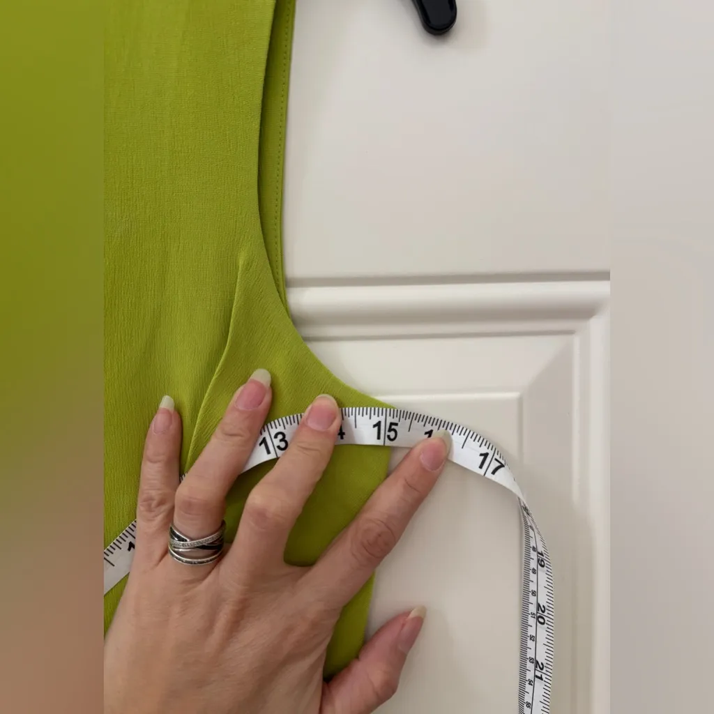 NWT Universal Standard Vibrant Green Chartruse Midi Raven Fitted Dress 4XS (XS) - Image 4