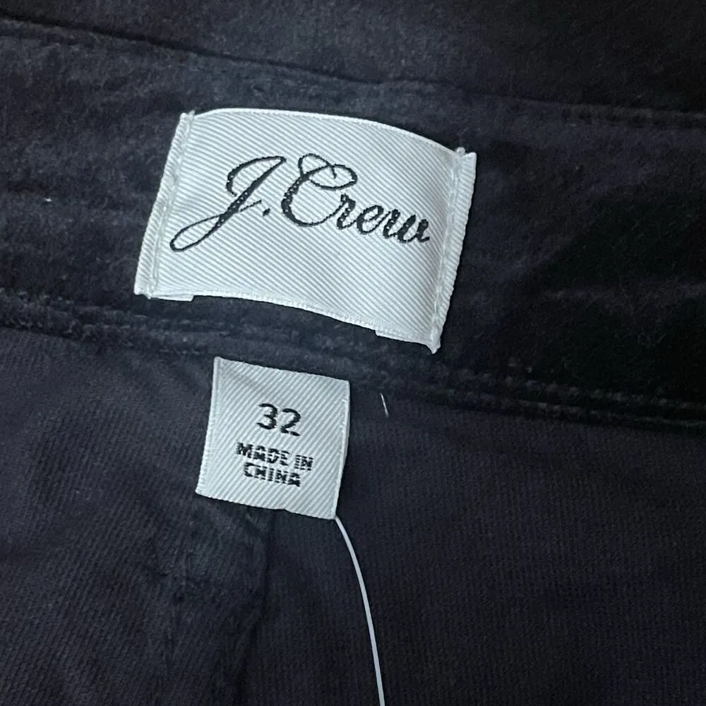 J. CREW Demi Boot Crop Jean in Velvet Size 32 Black NEW Modern Chic Going Out - Image 6
