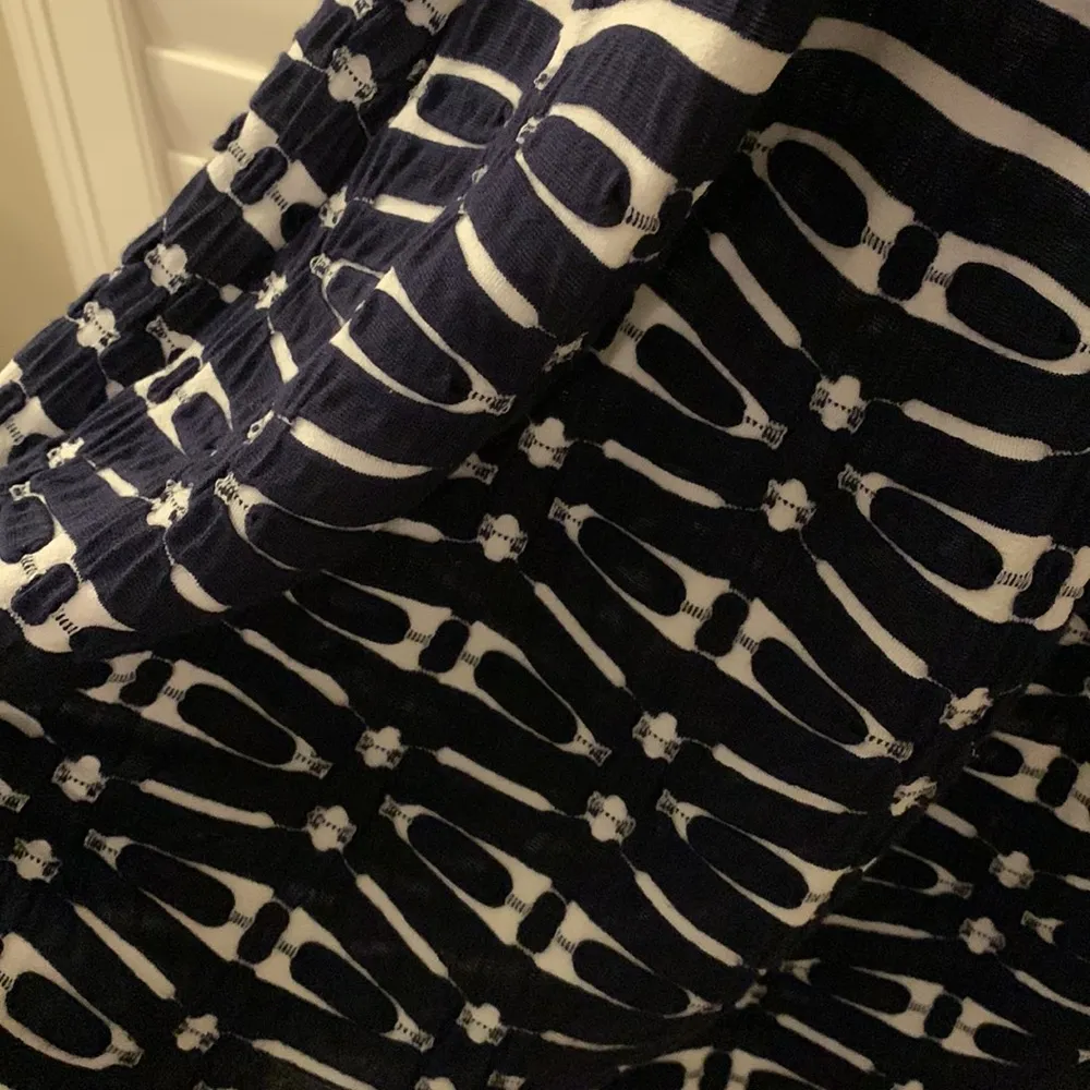 Max Studio Navy & White A-Line Dress L - Image 6