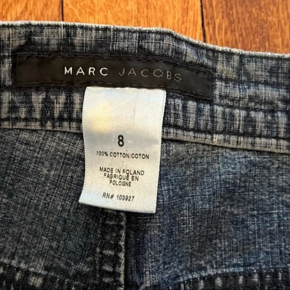 Marc Jacobs Dark Wash Zip Fly Front Denim Skirt Size 8 - Image 5