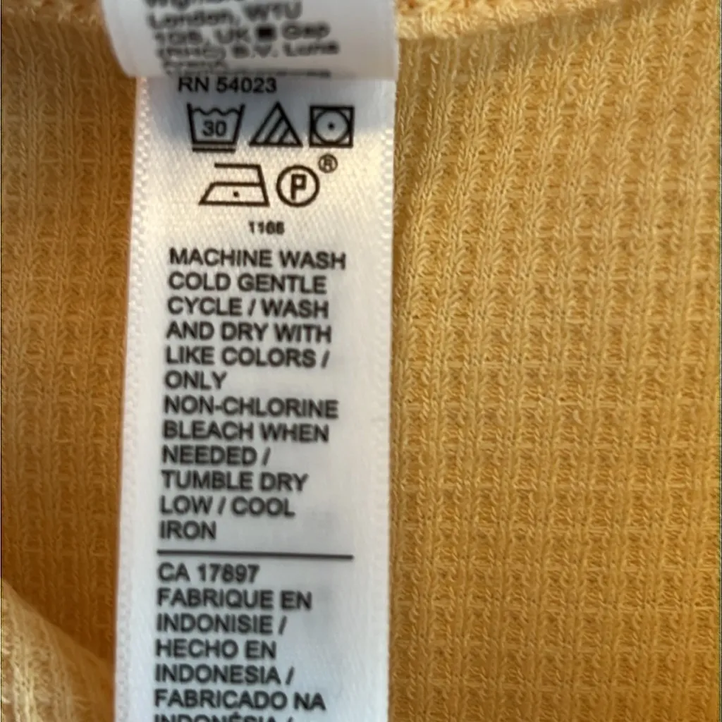 Athleta Wind Down Yellow Waffle Sleeveless Sleep Cami Top  - NWT - Image 8