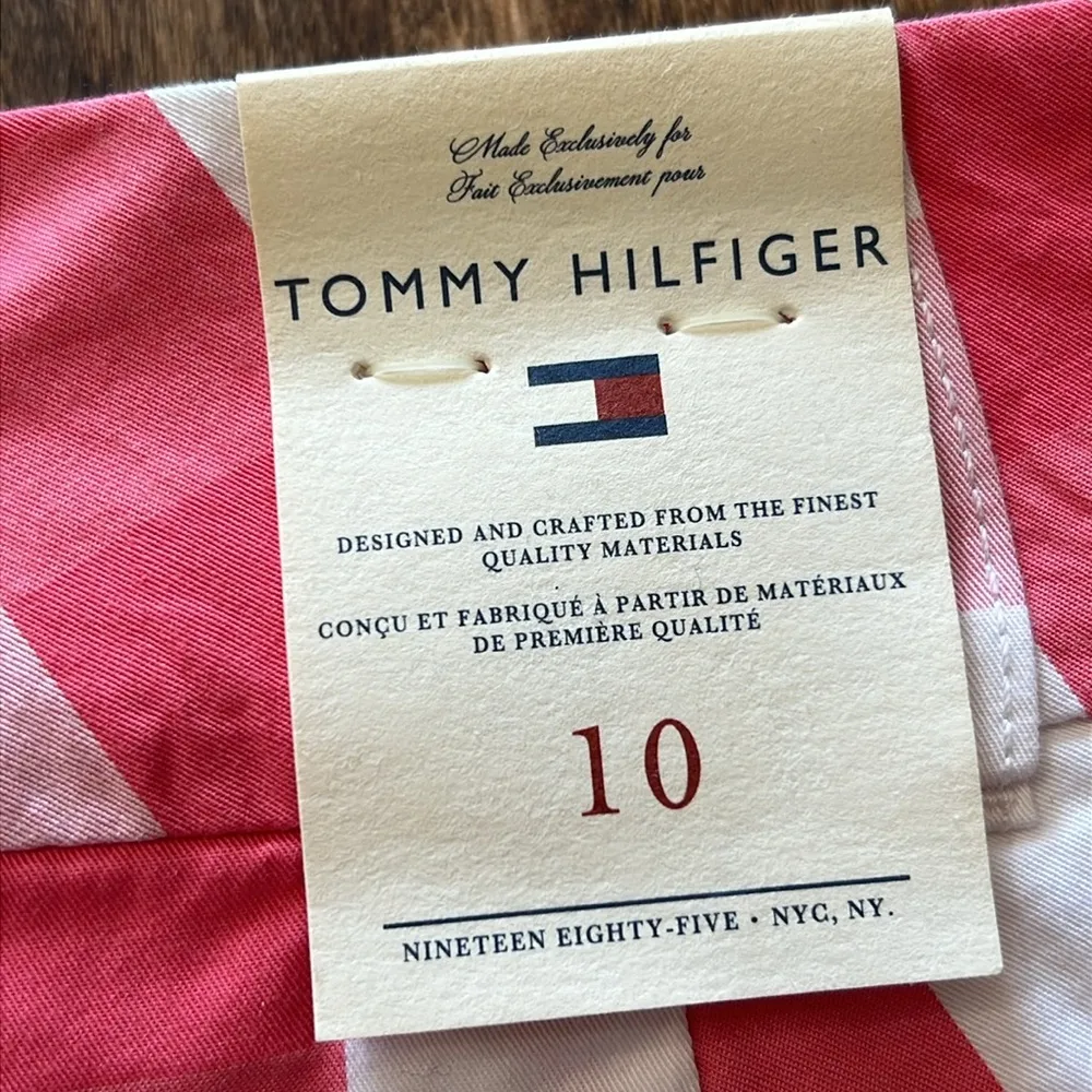 TOMMY HILFIGER Red & White Plaid Shorts Size 10  NWT - Image 7