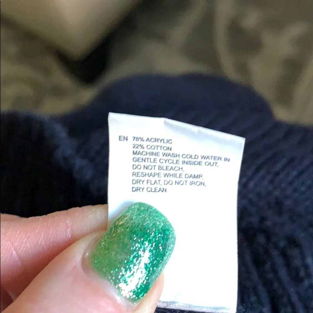 Navy Hi-Lo cowl neck sweater. - Image 7