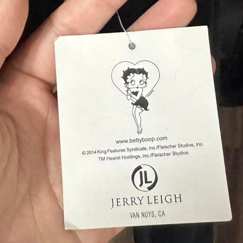 Betty Boop Lace Shoulder Graphic Tee NWT Jerry Leigh Juniors Large Retro Y2K - Image 8