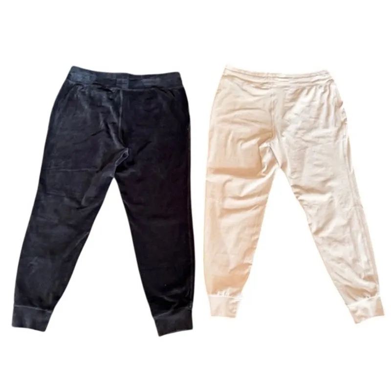 32 Degrees HEAT Fleece Joggers Bundle L Black & Cream Women’s Sweatpants Size L - Image 3