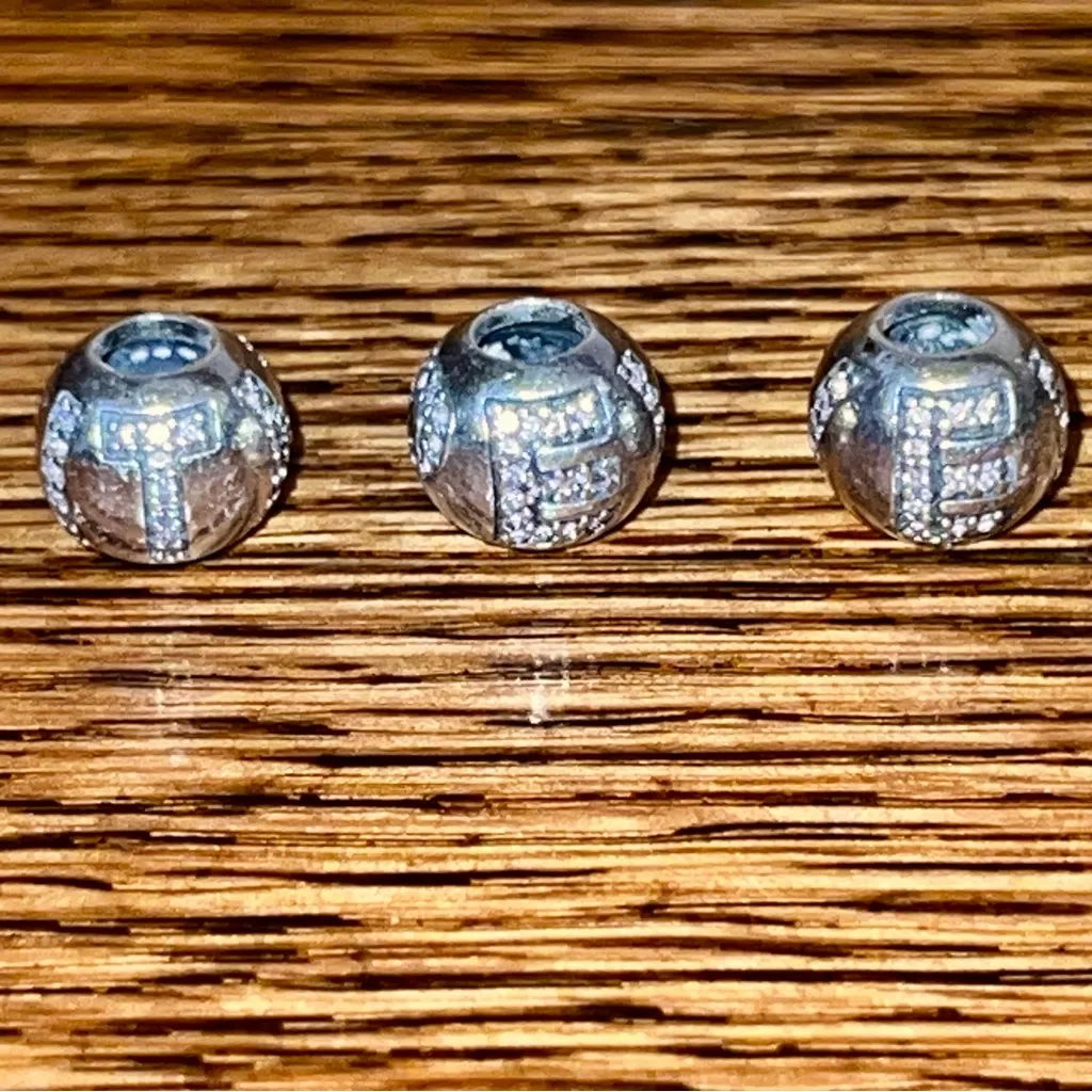 Pandora Surrounded by Faith, Hope, Love Pink Cubic Zirconia Charm Set of 3 - Image 13