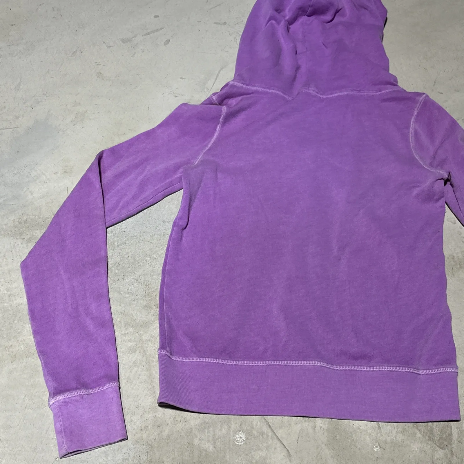Victoria Secret Womans Vintage PINK Logo Hoodie Size Small Purple Zip Up - Image 11