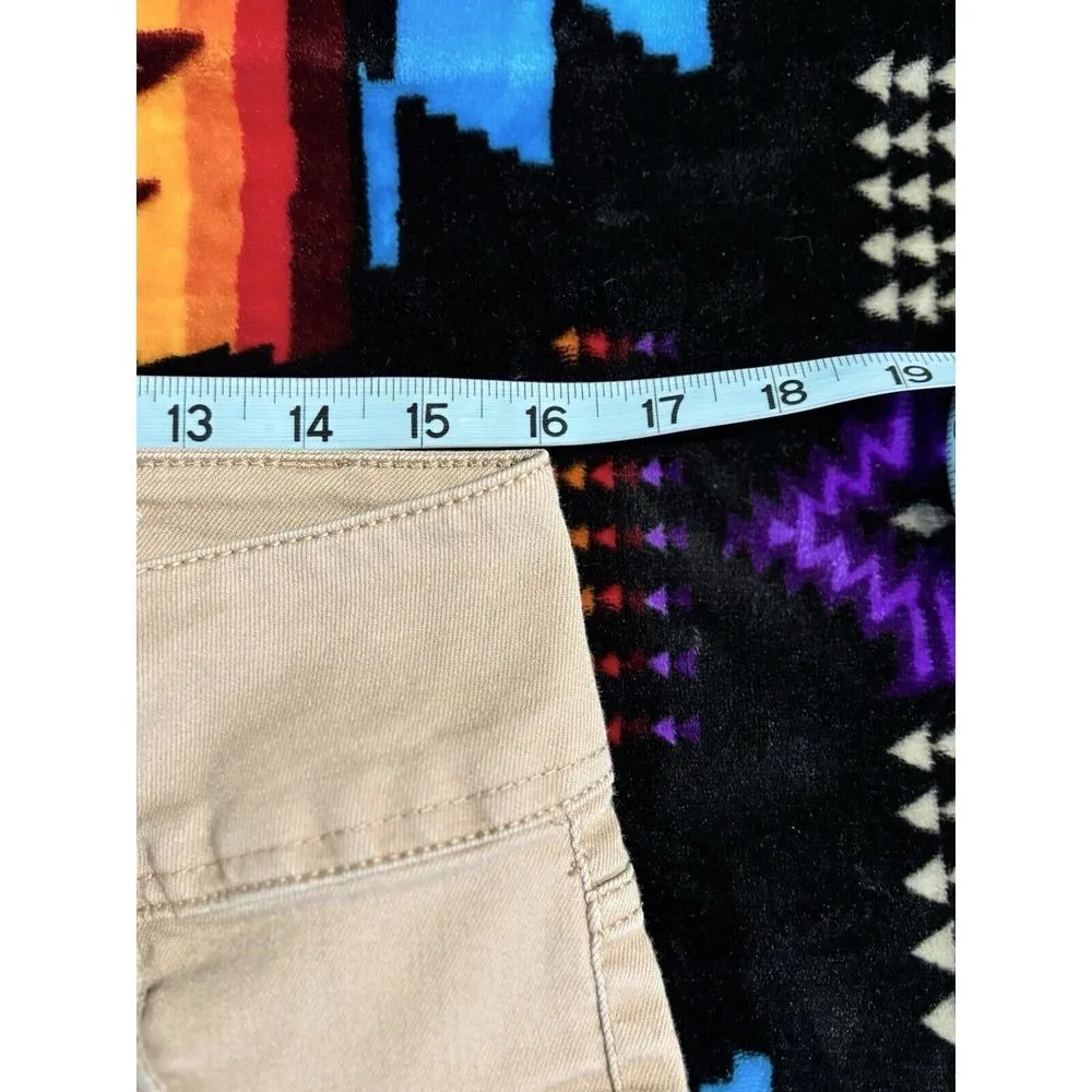 D. Jeans Light Wash Tan Tapered Capri Denim Jeans Size 14 Mid Rise‎ Pockets Zip - Image 5