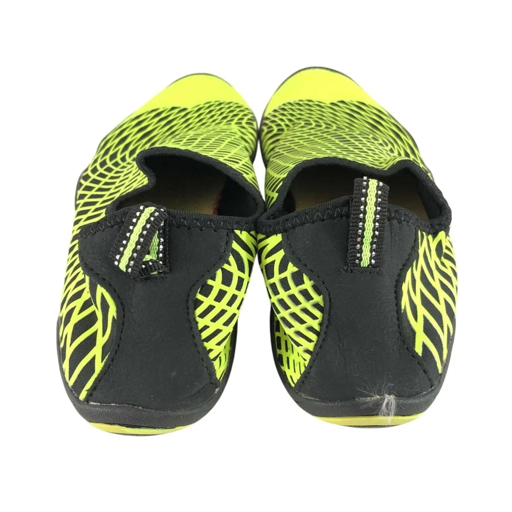 Functional Womens Water Shoes Slip On Lightweight Striped Black Yellow 38 US 7 - Image 3