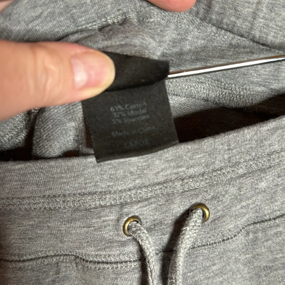 Soma Gray Cropped Wide Leg Sweat Pants Size Large - Image 5