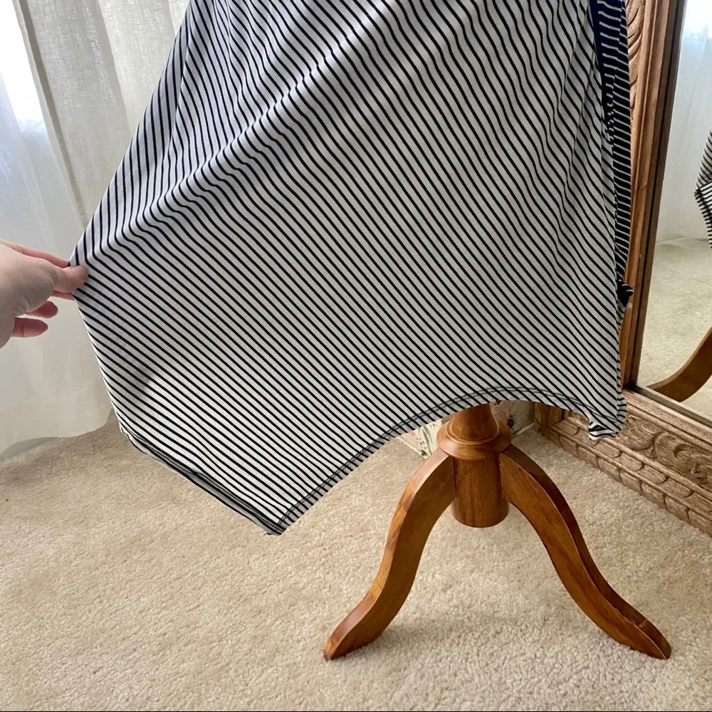 Vintage Spense Brand Asymmetrical Black and White Striped Tank Dress - Image 8