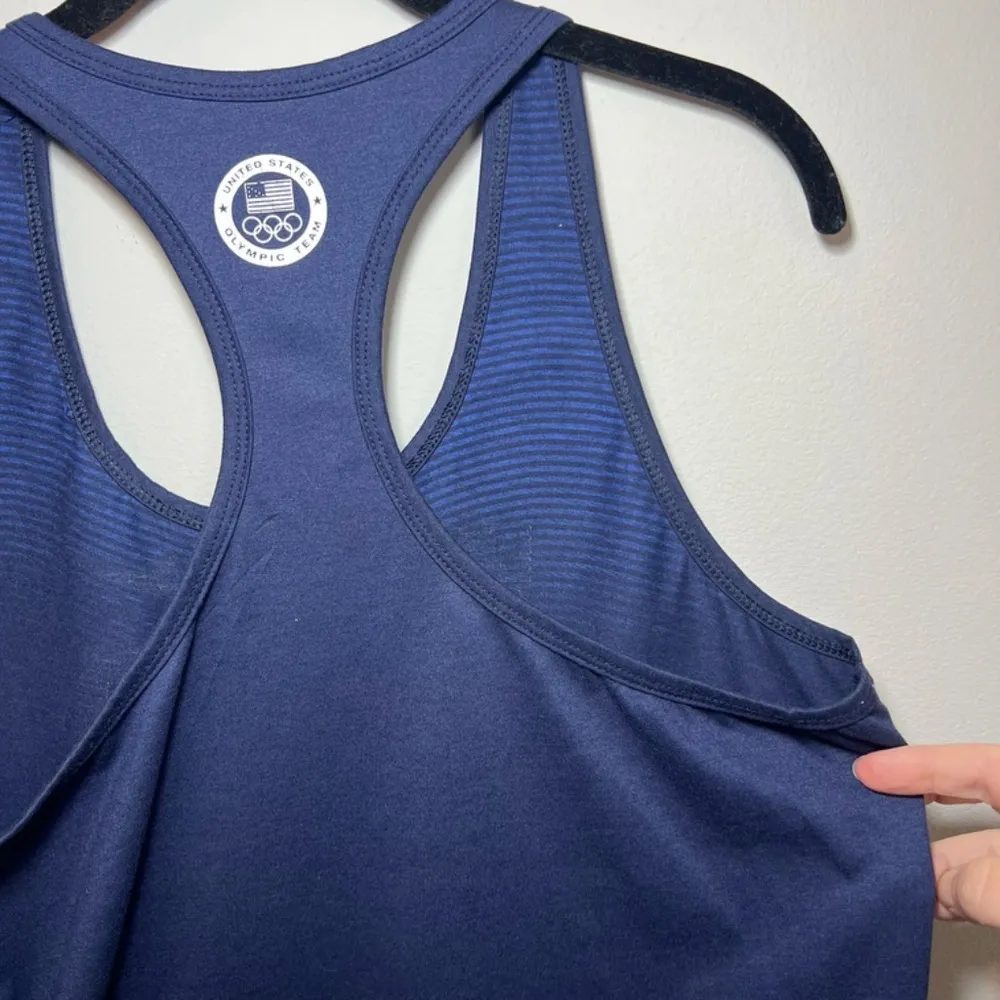 Nike Team USA Racerback Dri-Fit Tank Top Navy Blue 2016 Olympics Shirt Womens XL - Image 9