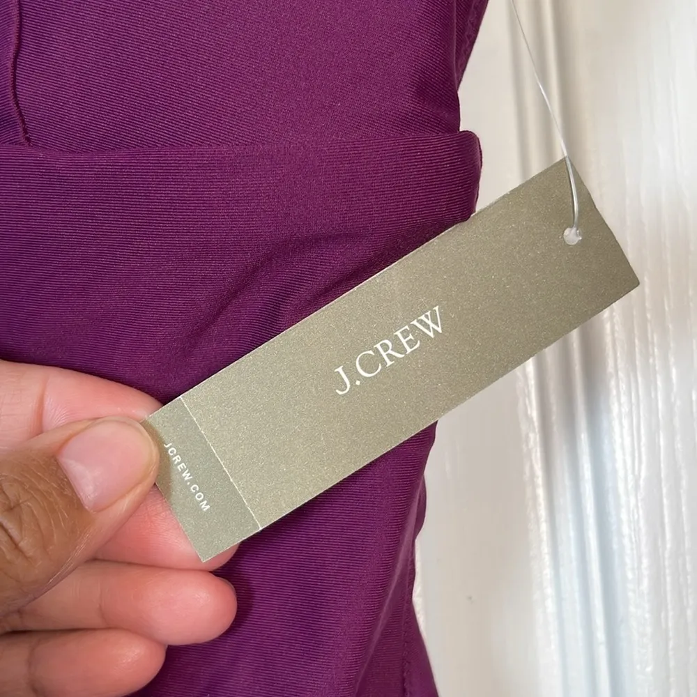 J Crew Plunge Iris Maroon Burgundy Plum Purple Swimsuit Size 0 NWT #0527-OC - Image 4