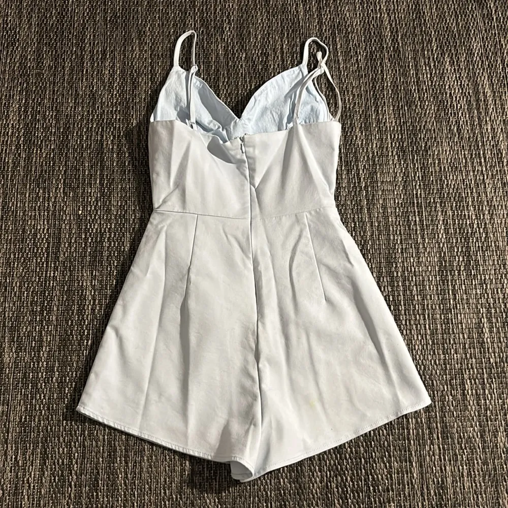 Superdown Blue Jumpsuit with Plunging V-neckline - Image 2