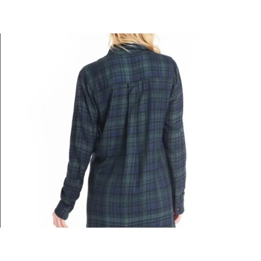 Michael Stars Plaid Boyfriend Button up Shirt Xsmall Womens Top - Image 3