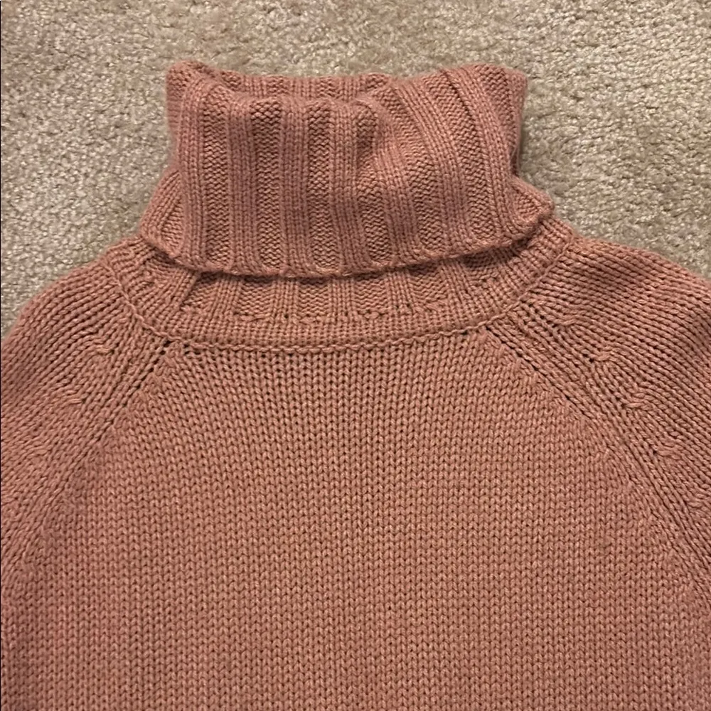 Turtleneck Oversized Sweater Pink - Image 3