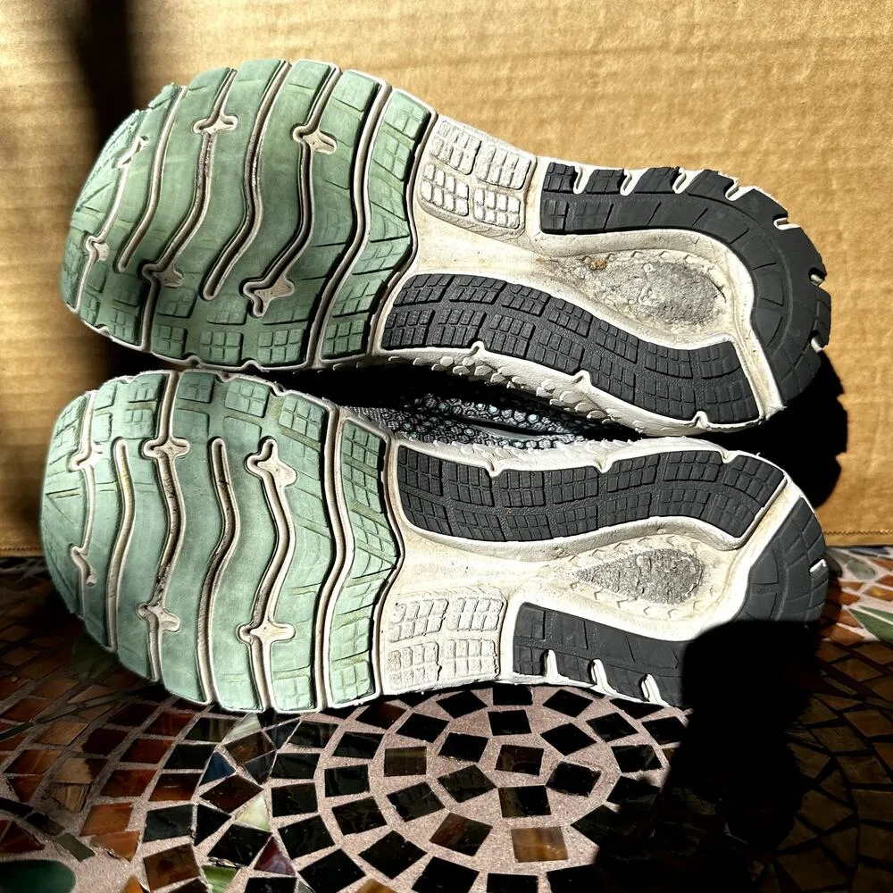 Brooks Glycerin 17 Running Shoes Lace Up Synthetic Mesh Gray Aqua Ebony 8B - Image 7