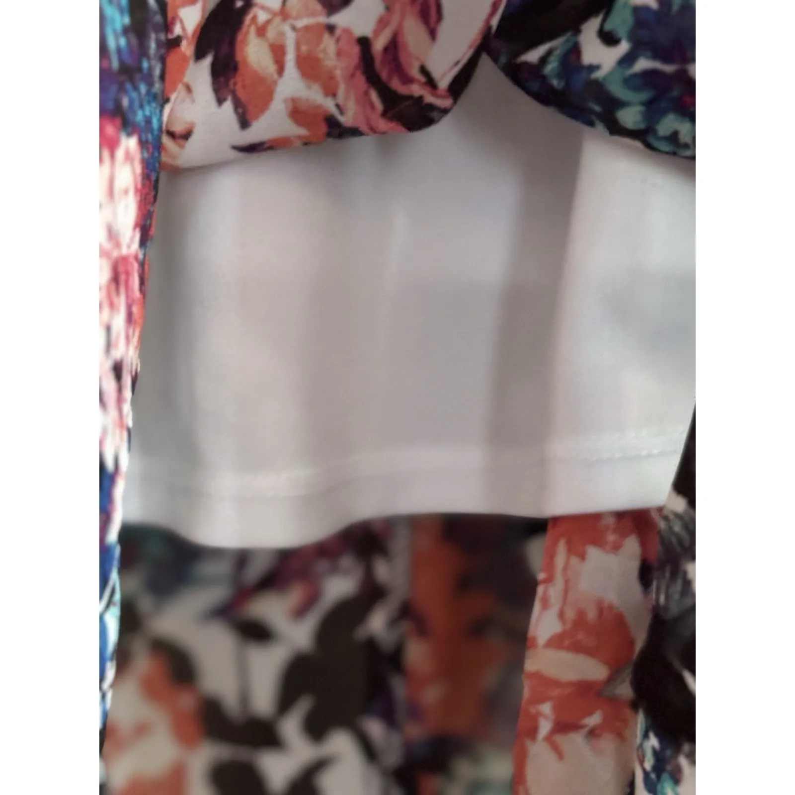 Xhilaration Multi Floral Chiffon Adj Straps Maxi‎ Dress Size S Ruffle Lined - Image 5