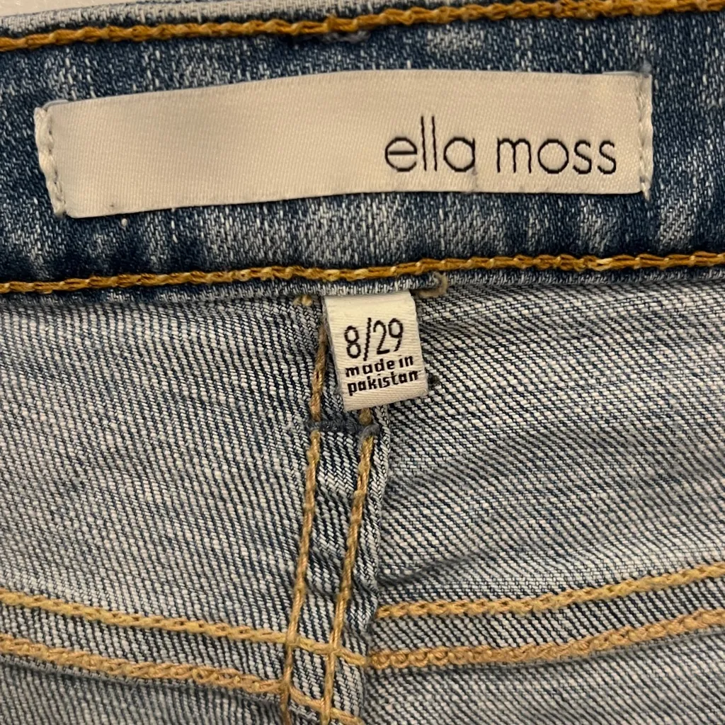 ELLA MOSS Women's Medium Wash High Waist Straight Leg Jeans Size 29 - Image 3