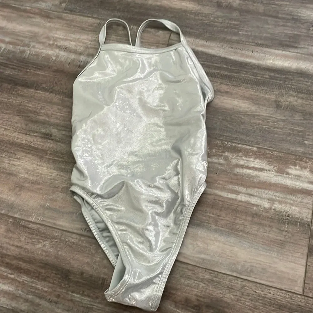 Dolfin  Silver Metallic One Piece Training Swimsuit - Image 3