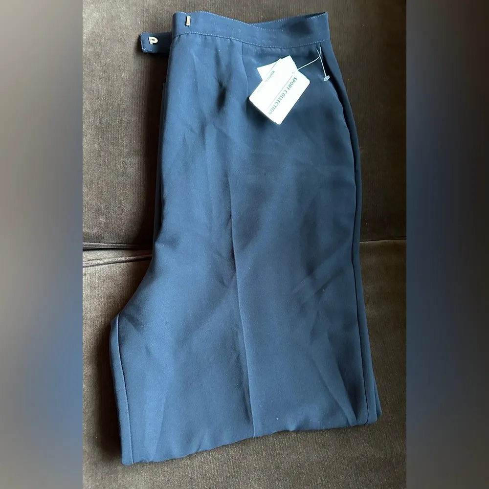 Sport Collection NWT Black Straight Wide Leg. High Rise Dress Pants Sz 16. - Image 8