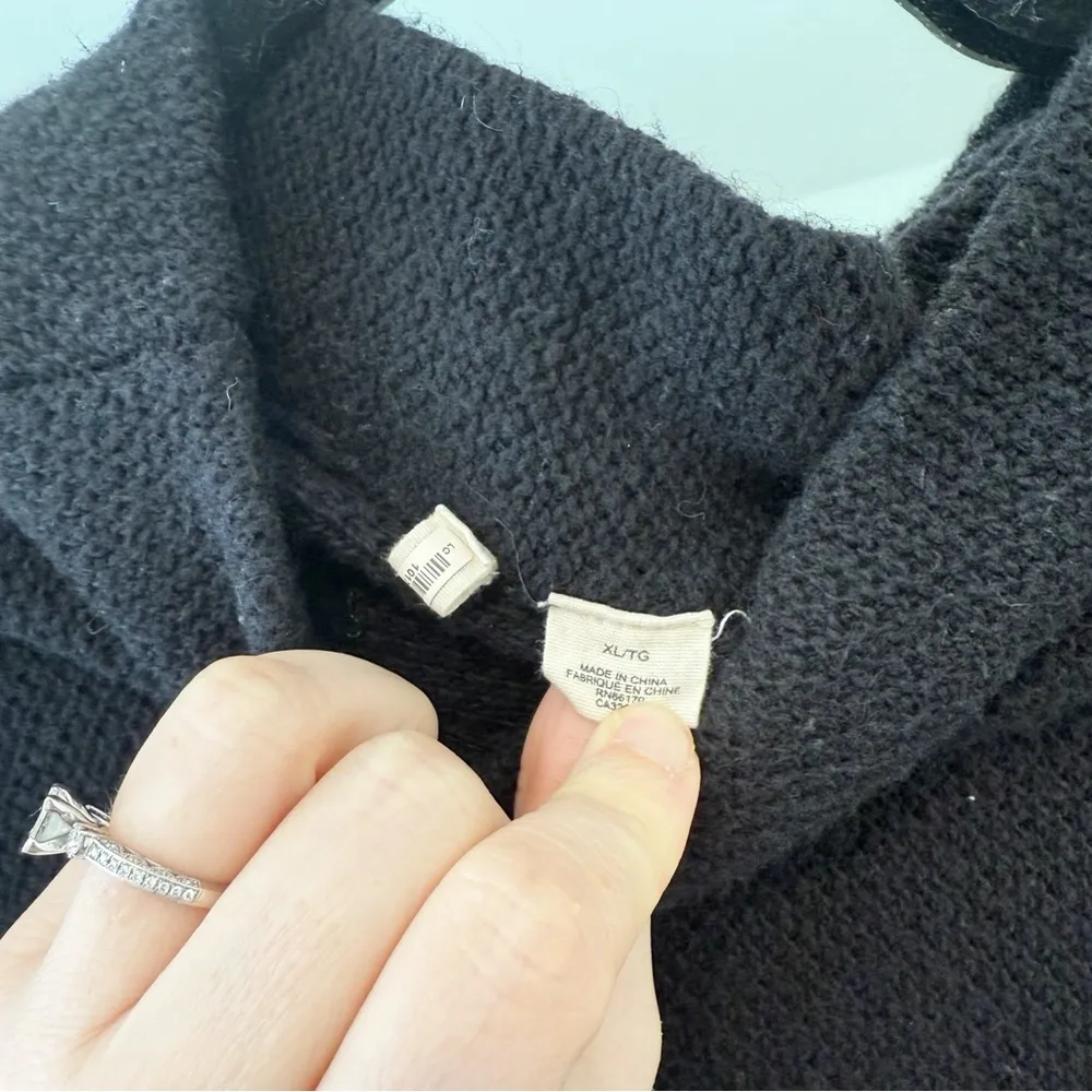 Anthropologie Moth Eyelet Sweater Black - Image 4