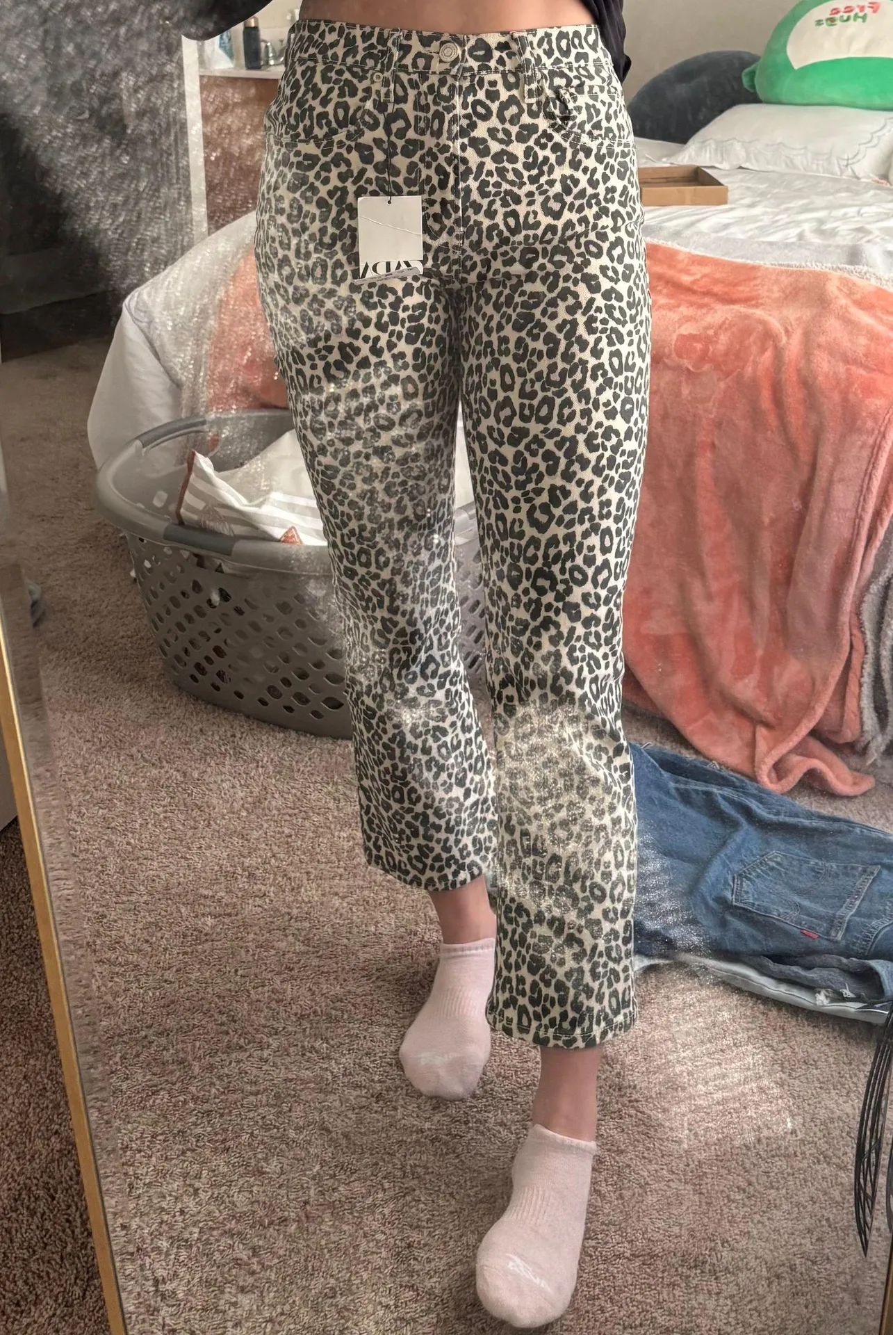 Cropped Cheetah Jeans  - Image 4