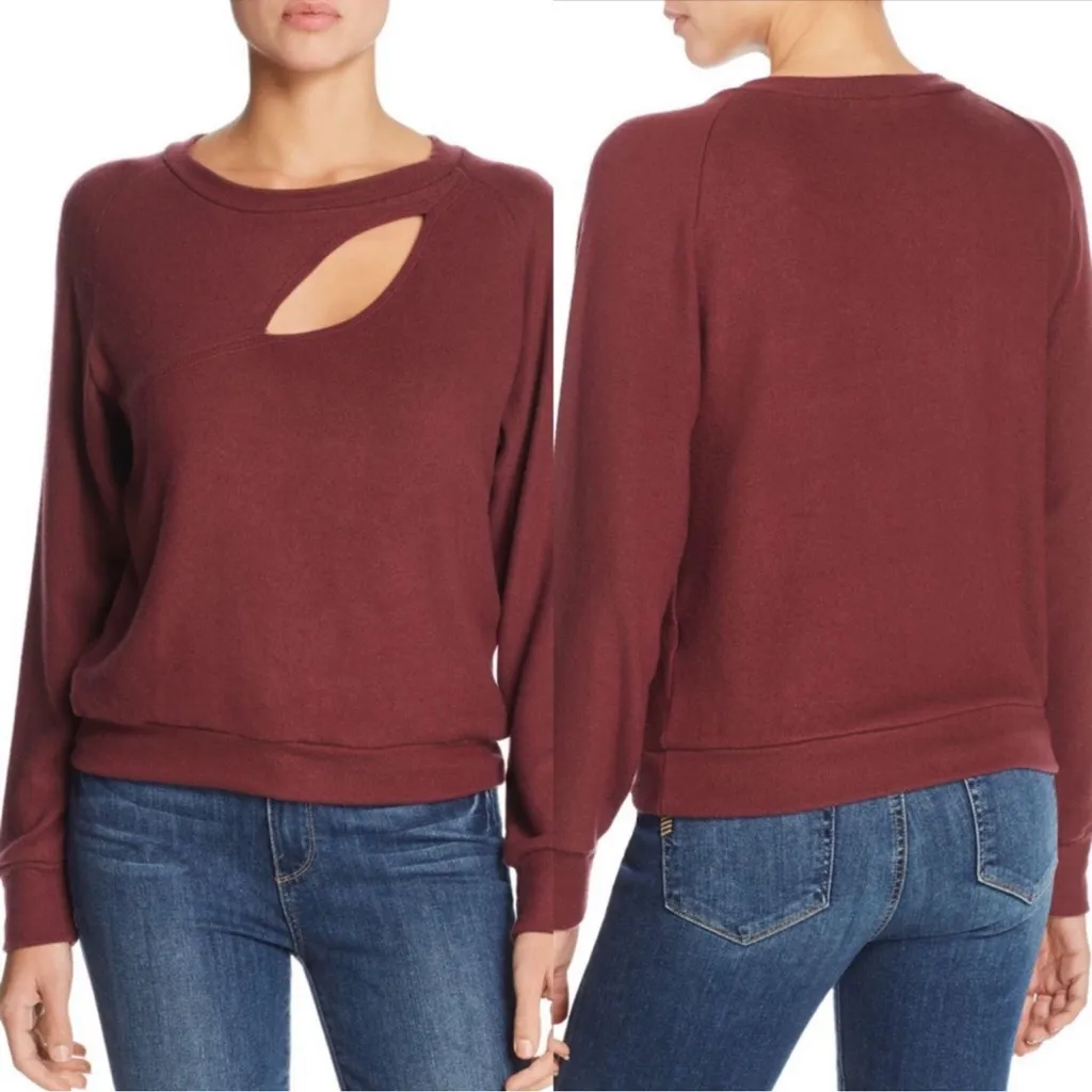 LNA  Red Phase Cut Out Pullover Size Small - Image 2
