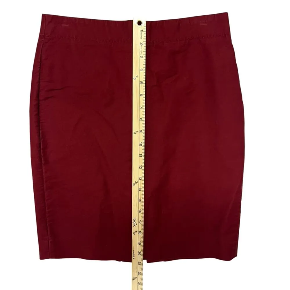 J. Crew No 2 Pencil Cranberry Mini Skirt Womens Size 6 Career Preppy Classic - Image 8