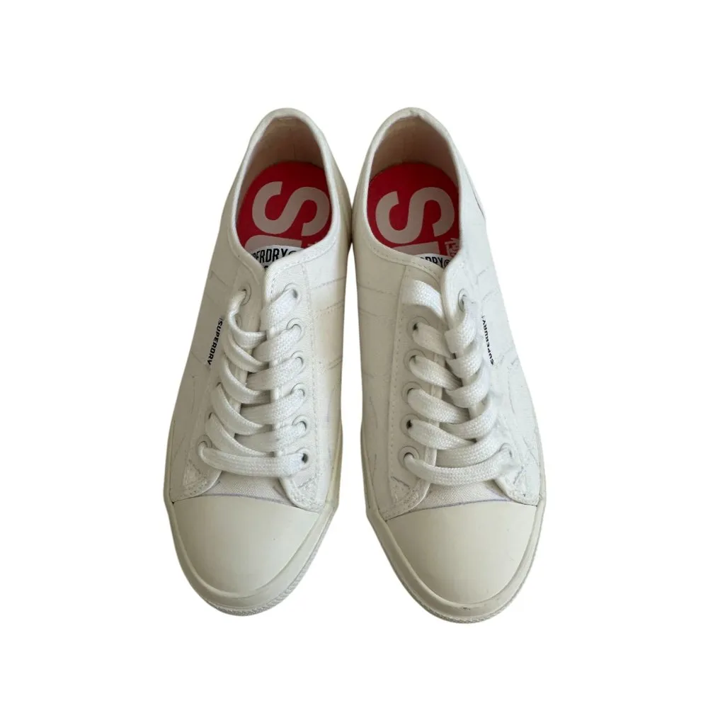 SUPERDRY Women's White Blue Stitch Sneakers Size 6 NEW NWOB - Image 13