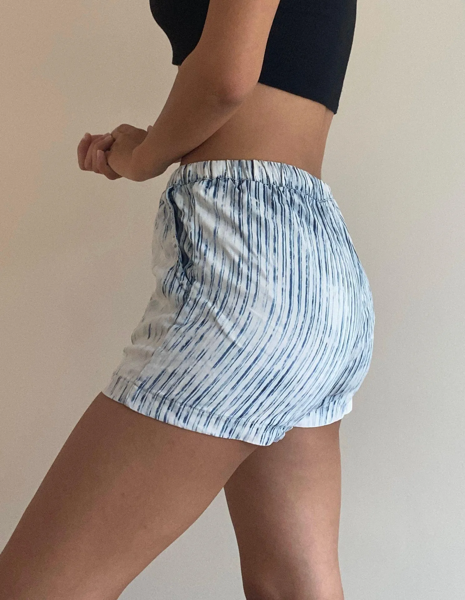 Blue & White Lounge Shorts Small - Image 3
