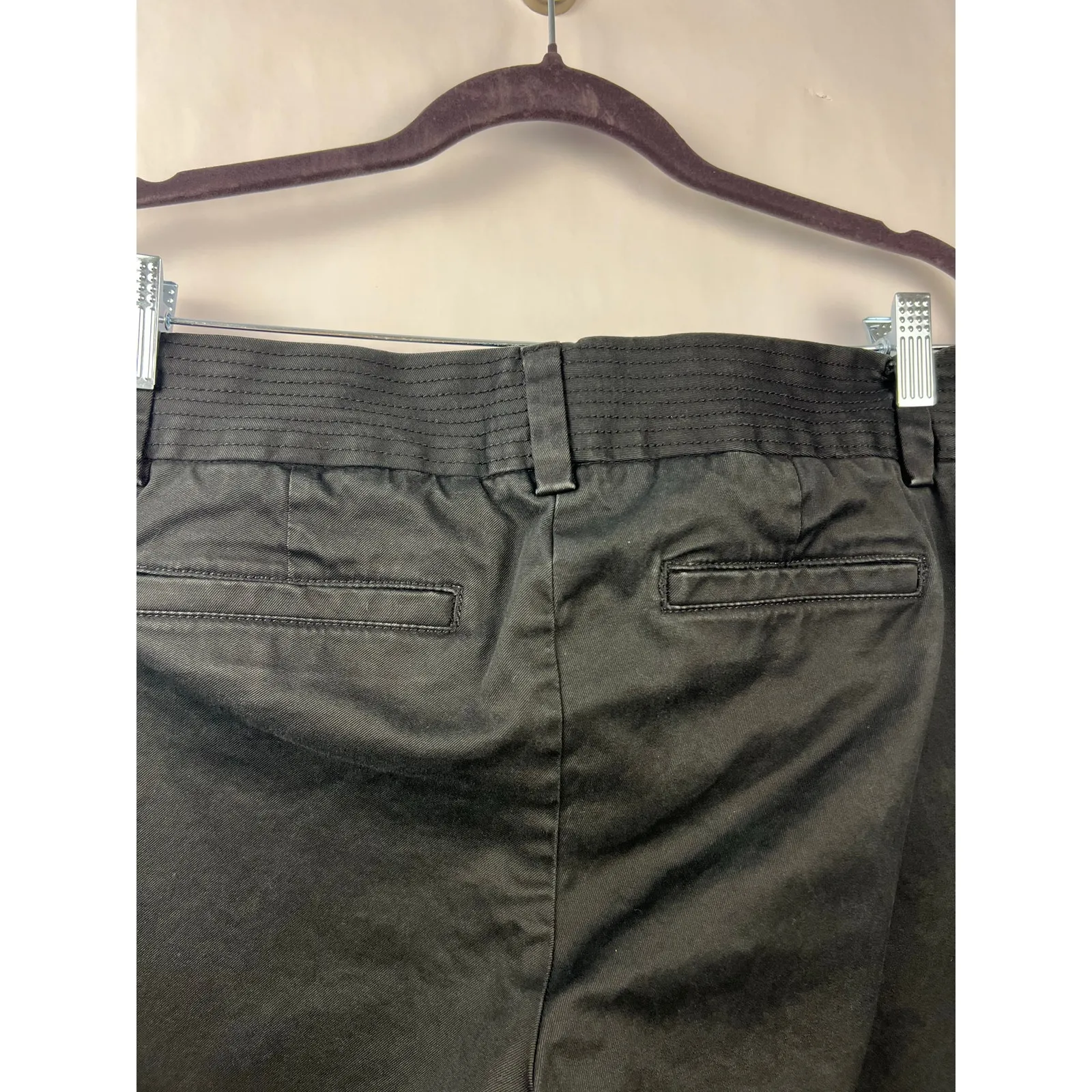 J.Crew City Fit Black Cropped Pants, Cotton Blend, Stretch, Classic Trousers Size 6 - Image 9