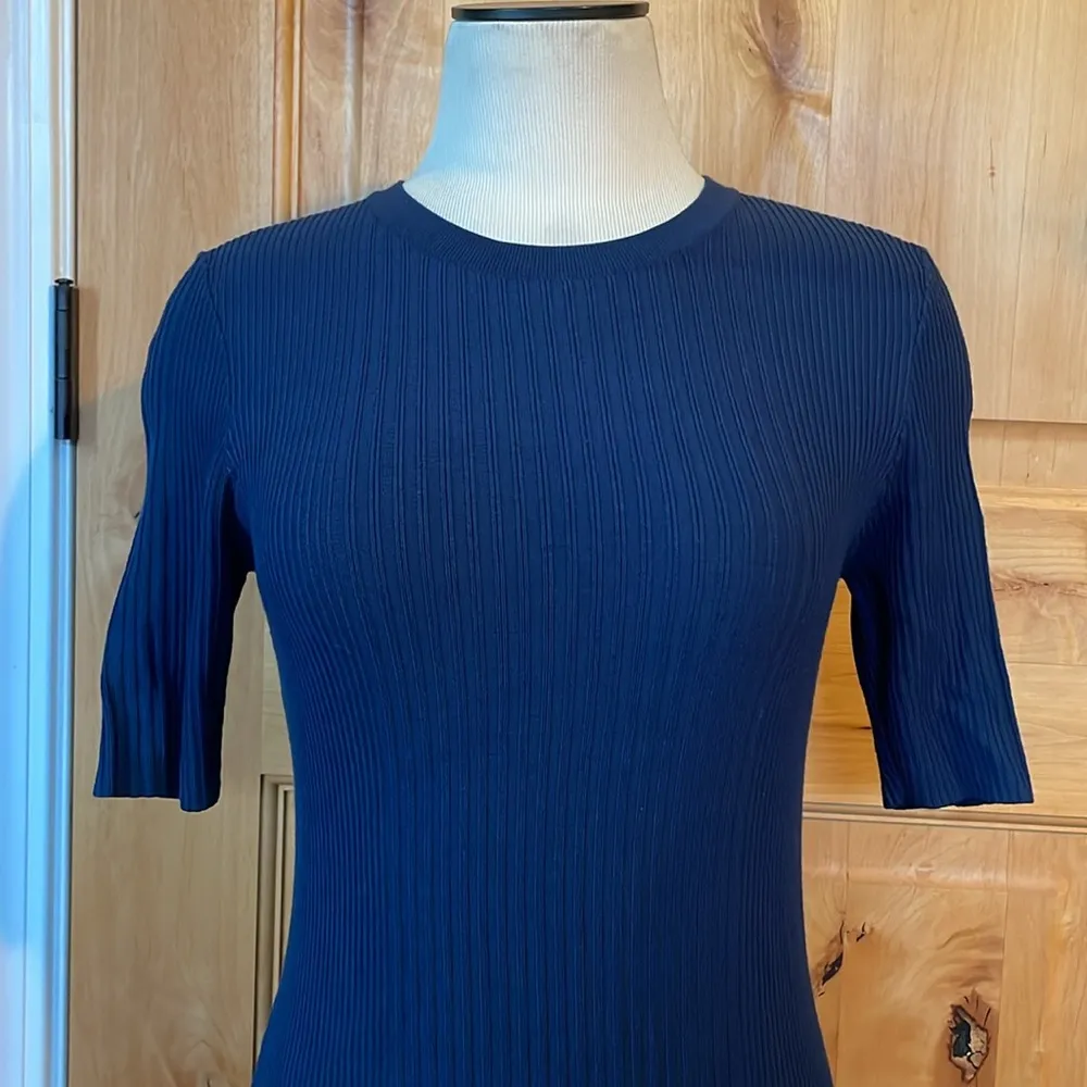 OPENING CEREMONY Eclipse Delta Marine Rib Knit Handkerchief Hem Dress $375 EUC S - Image 6