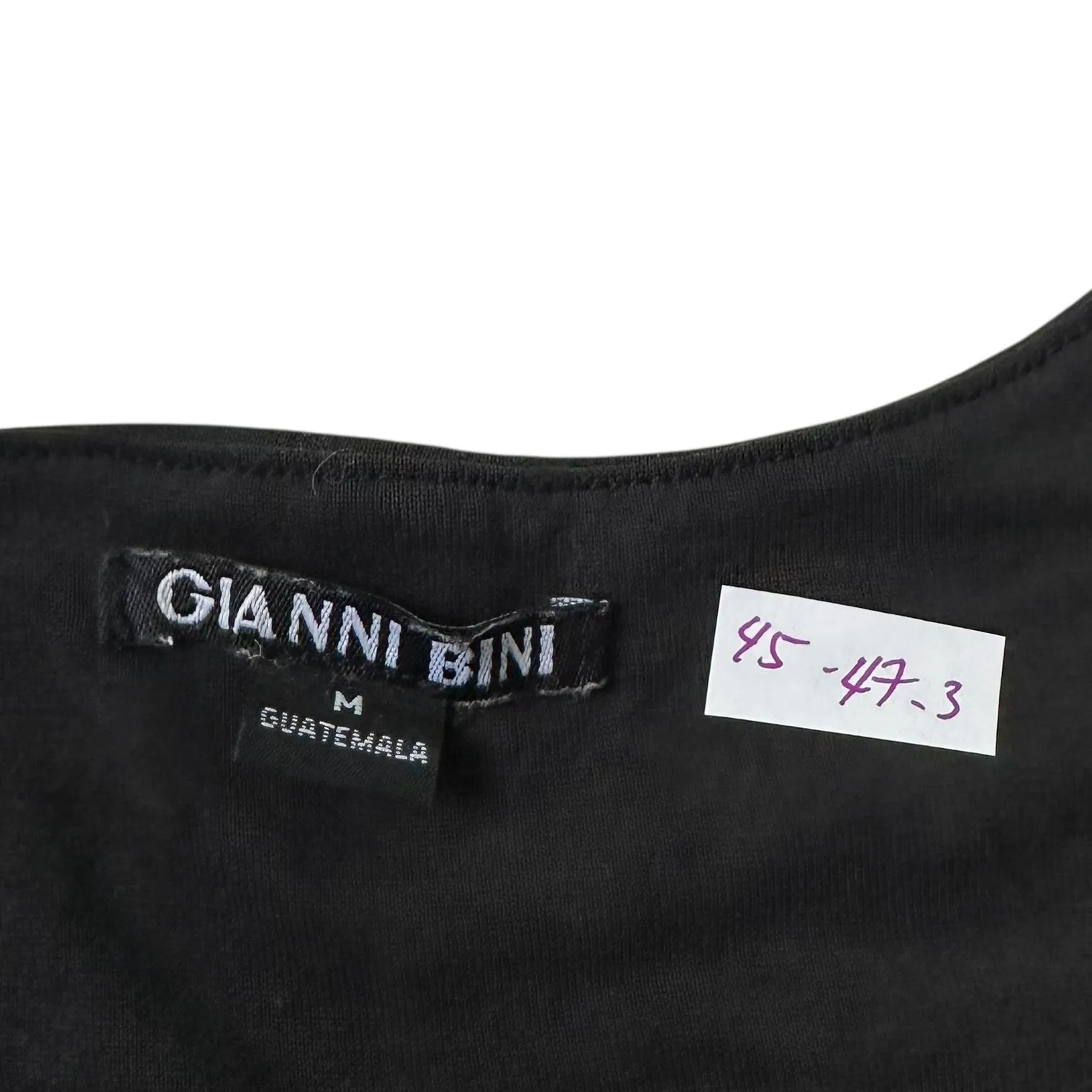 Gianni Bini Black Deep V-neck Bodysuit Women's Top Size Medium | 45-47-3 - Image 4