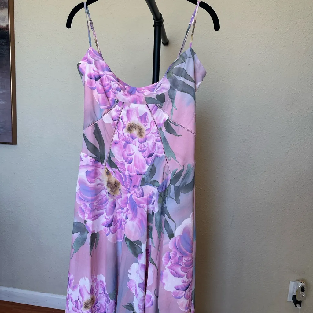 House of CB ‘Seren Pink Floral Floral Lace Back Maxi Dress NWOT Size XL A-C - Image 4