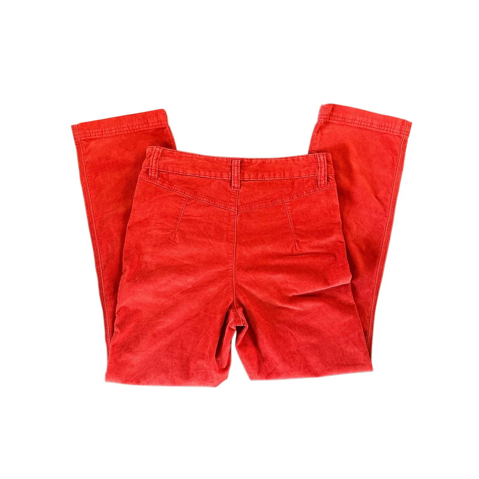 NWOT Free People High Time Velvet Kick Flare Pants Red Dahlia Size 8 (fits 6) - Image 3