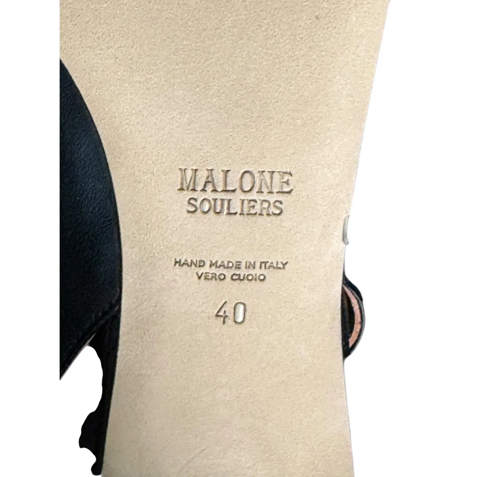 Malone Soulier NIB Trudie Leather Slingback Pumps in Black Size 40 - Image 8