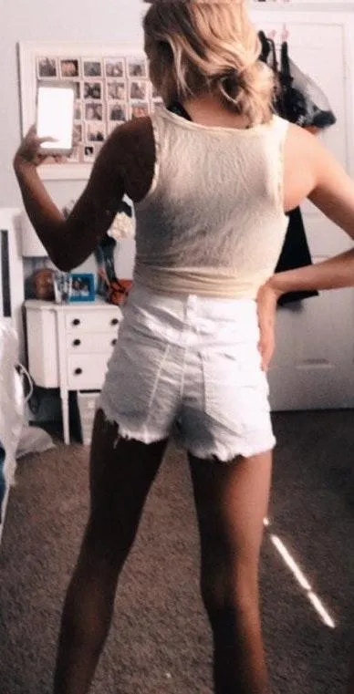 Refuge High Rise Denim Shorts - Image 4