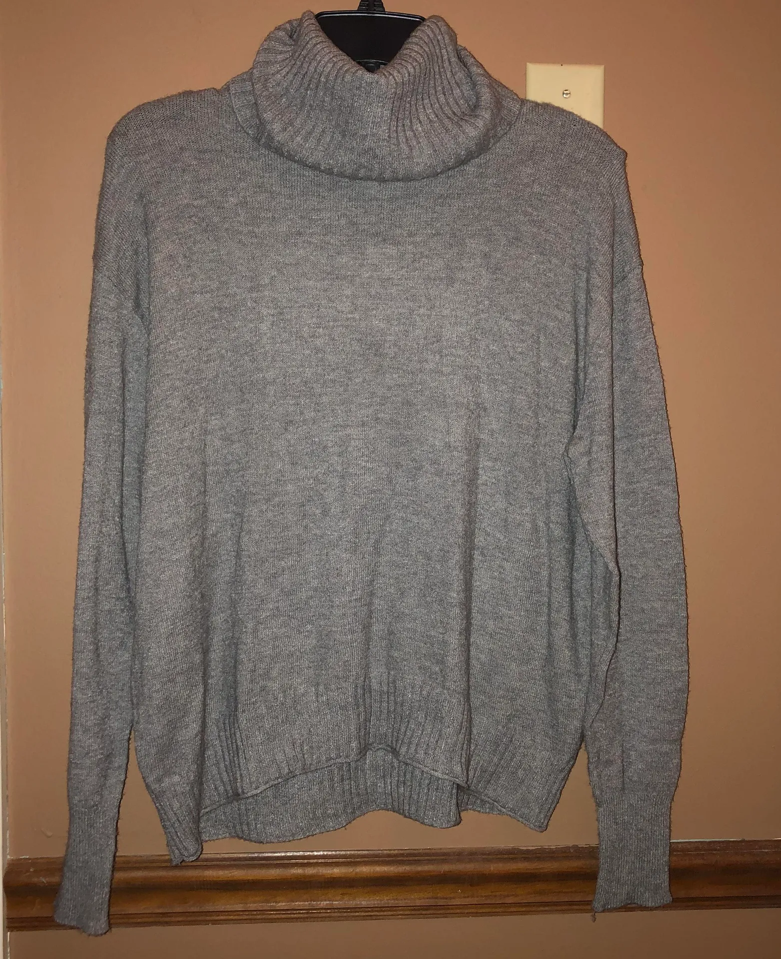 Abound Turtleneck Dolman Sweater Grey Medium - Image 2