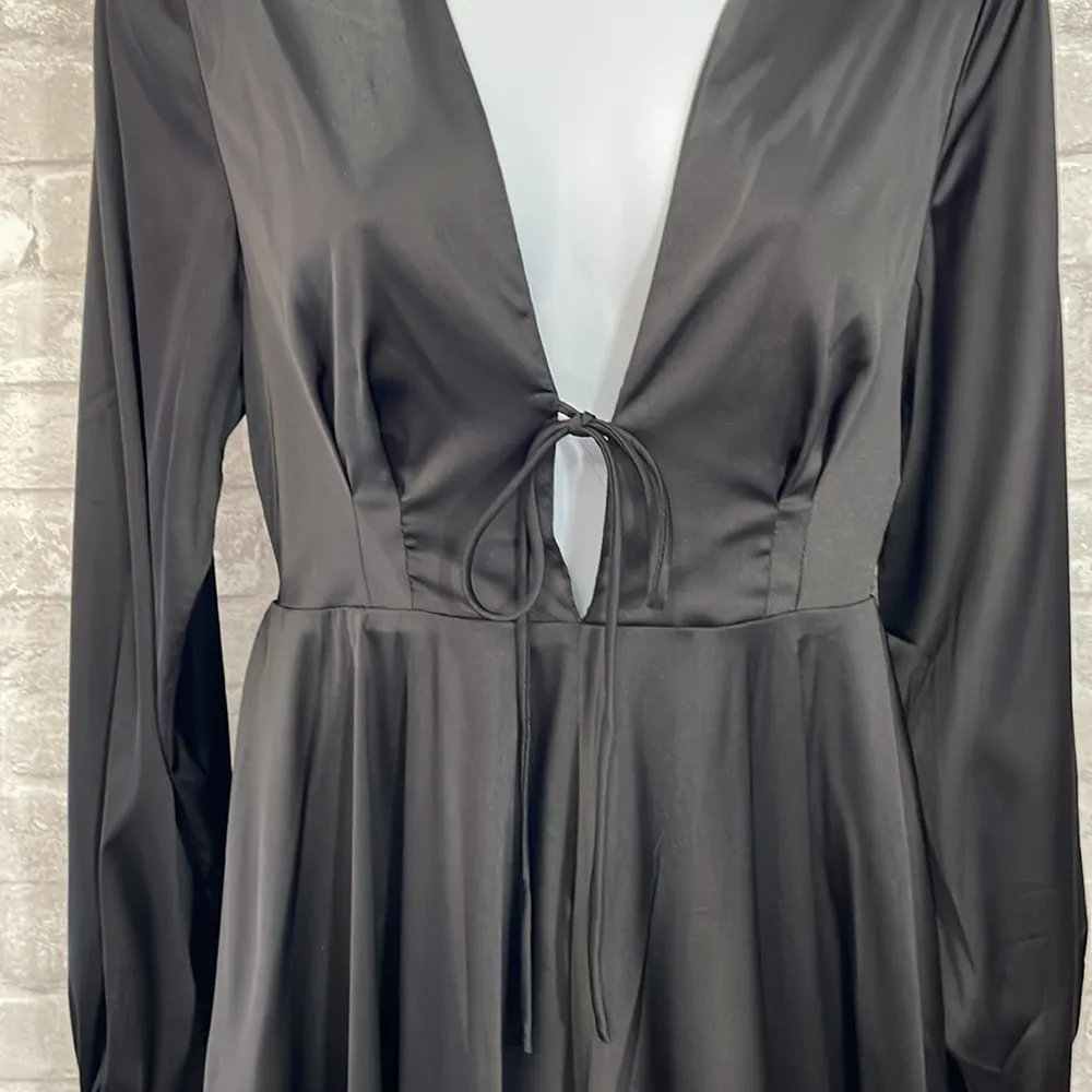 Adika Satin Deep V Romper - Image 2
