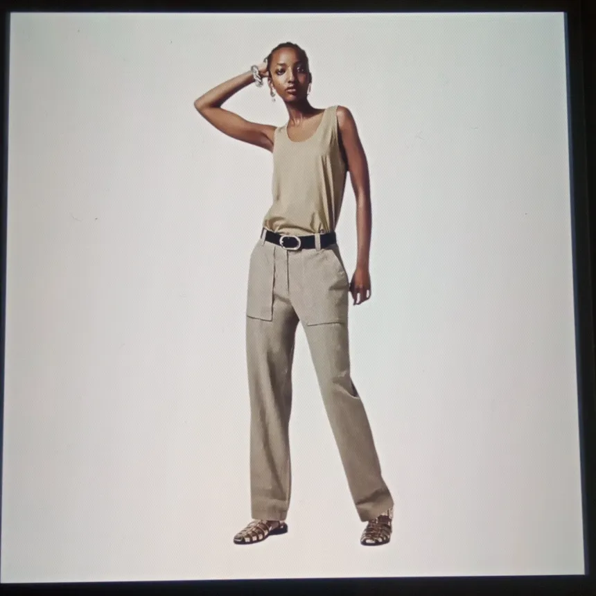J. Crew Linen Blendvpants Womens 14 Seaside Cargo Straight Leg 2023 - Image 3