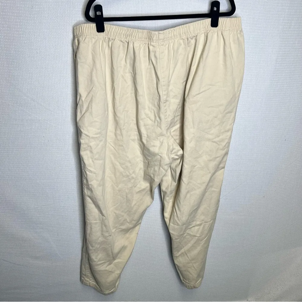 Woman Within‎ | Tan Cream Tapered Pants 26W Stretch Waist - Image 5