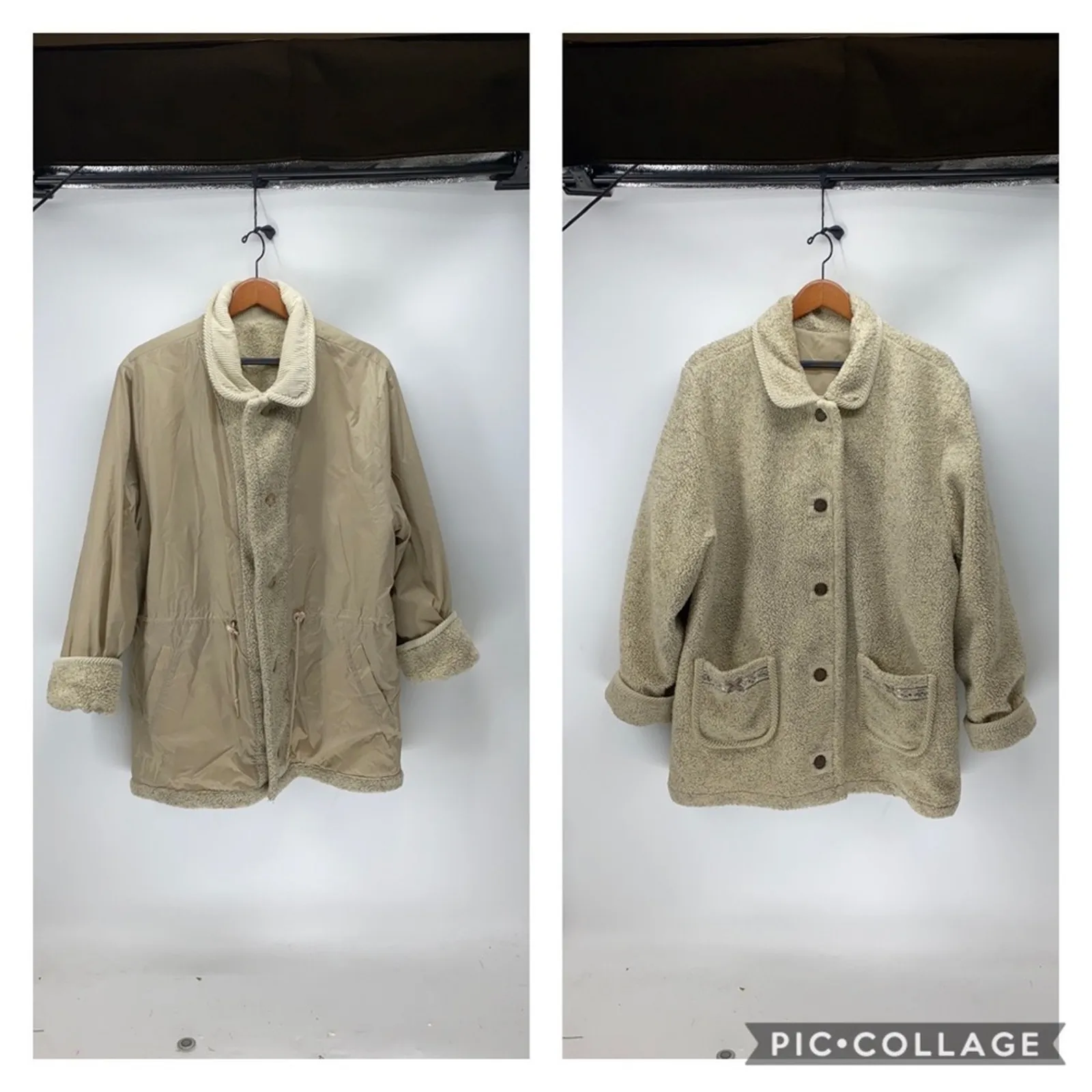 Carlo Briani Sherpa Reversible Anorak Jacket southwestern cozy comfy cabin sz xl - Image 2