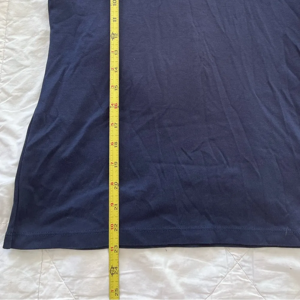 Never worn: LL Bean navy blue turtle neck with 3/4 sleeve - Image 8