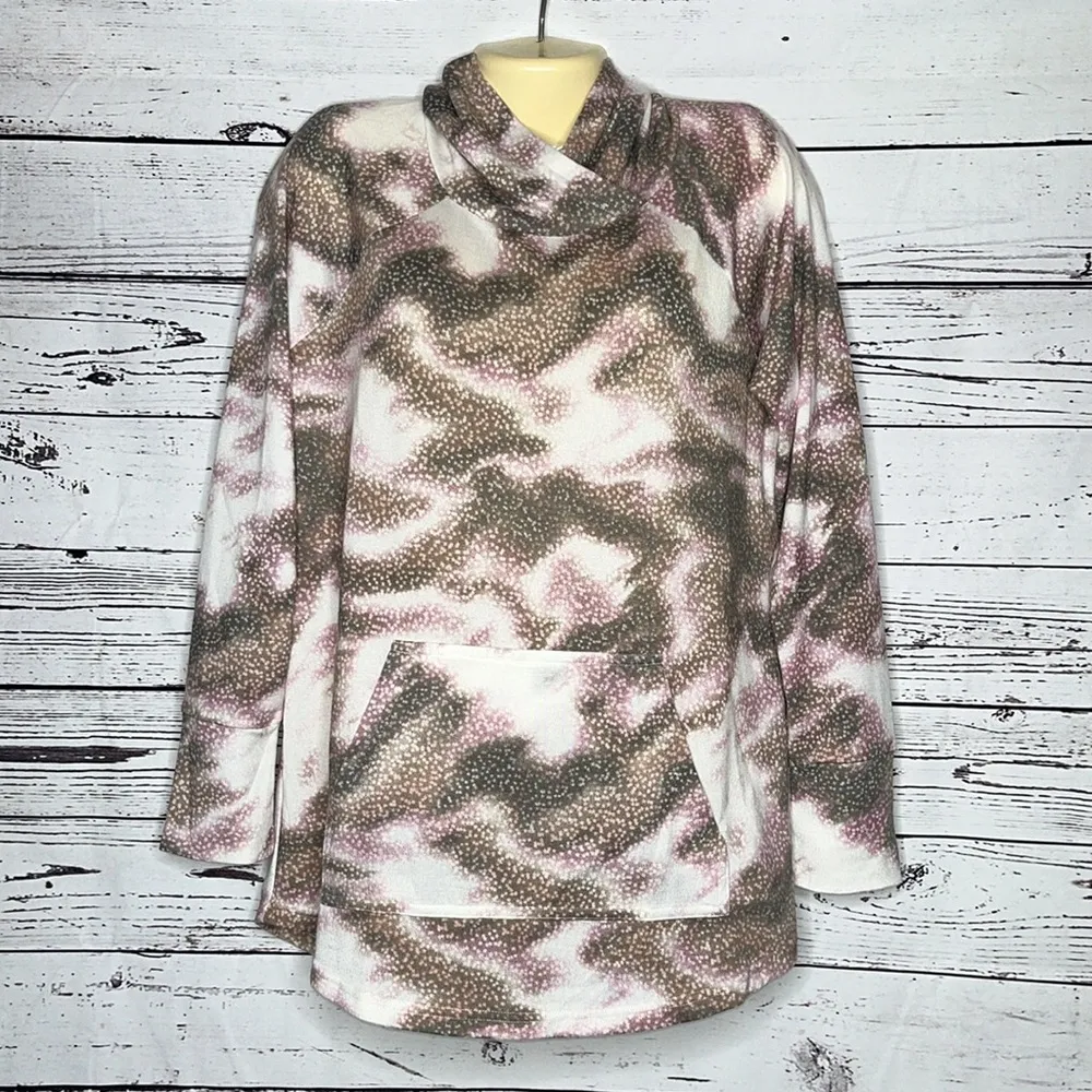 LuLaRoe Size L Star Constellation Galaxy Long Sleeve Amber Hoodie Sweatshirt - Image 2