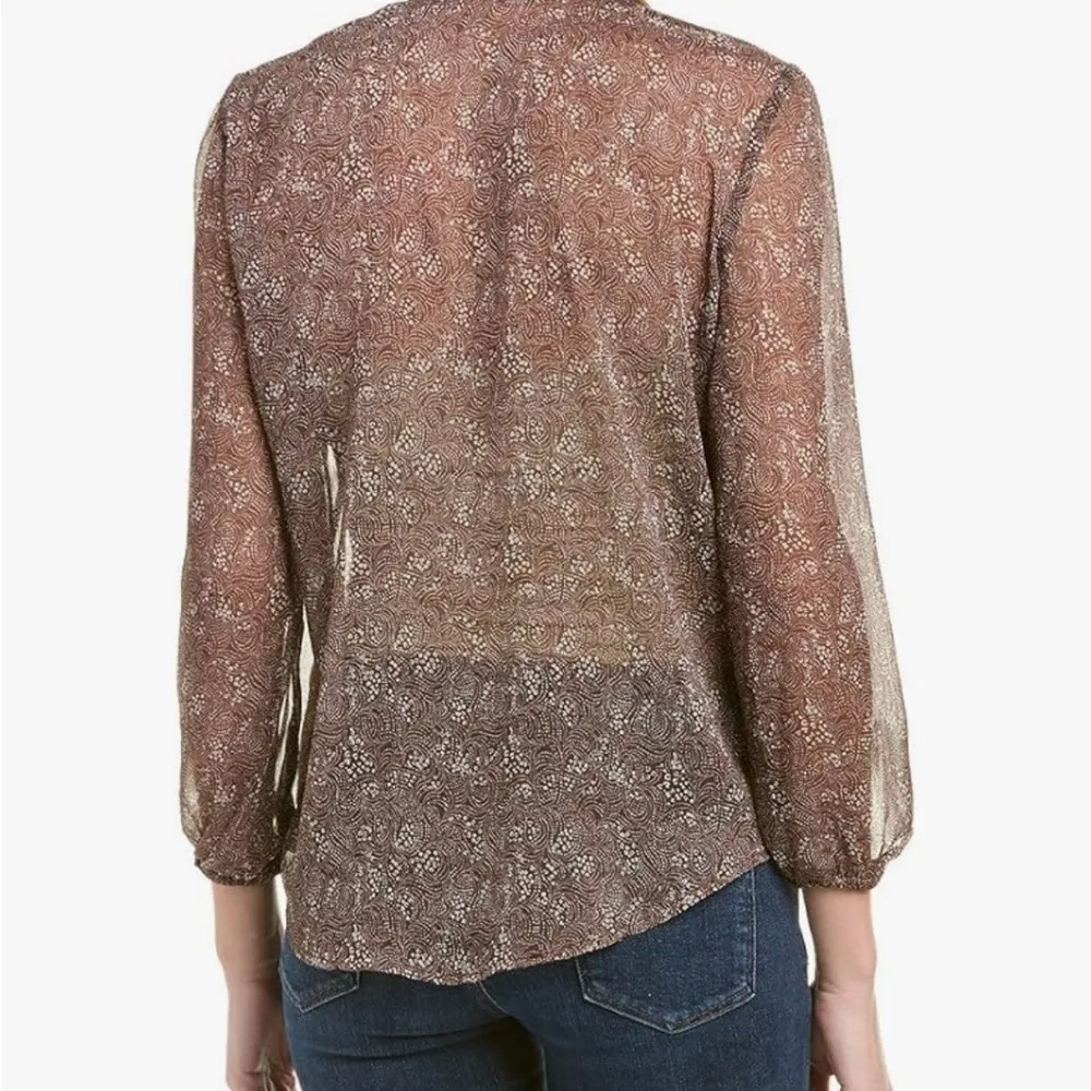 BB Dakota by Steve Madden Austell Sheet Printed Floral Front Tie Top Medium - Image 2