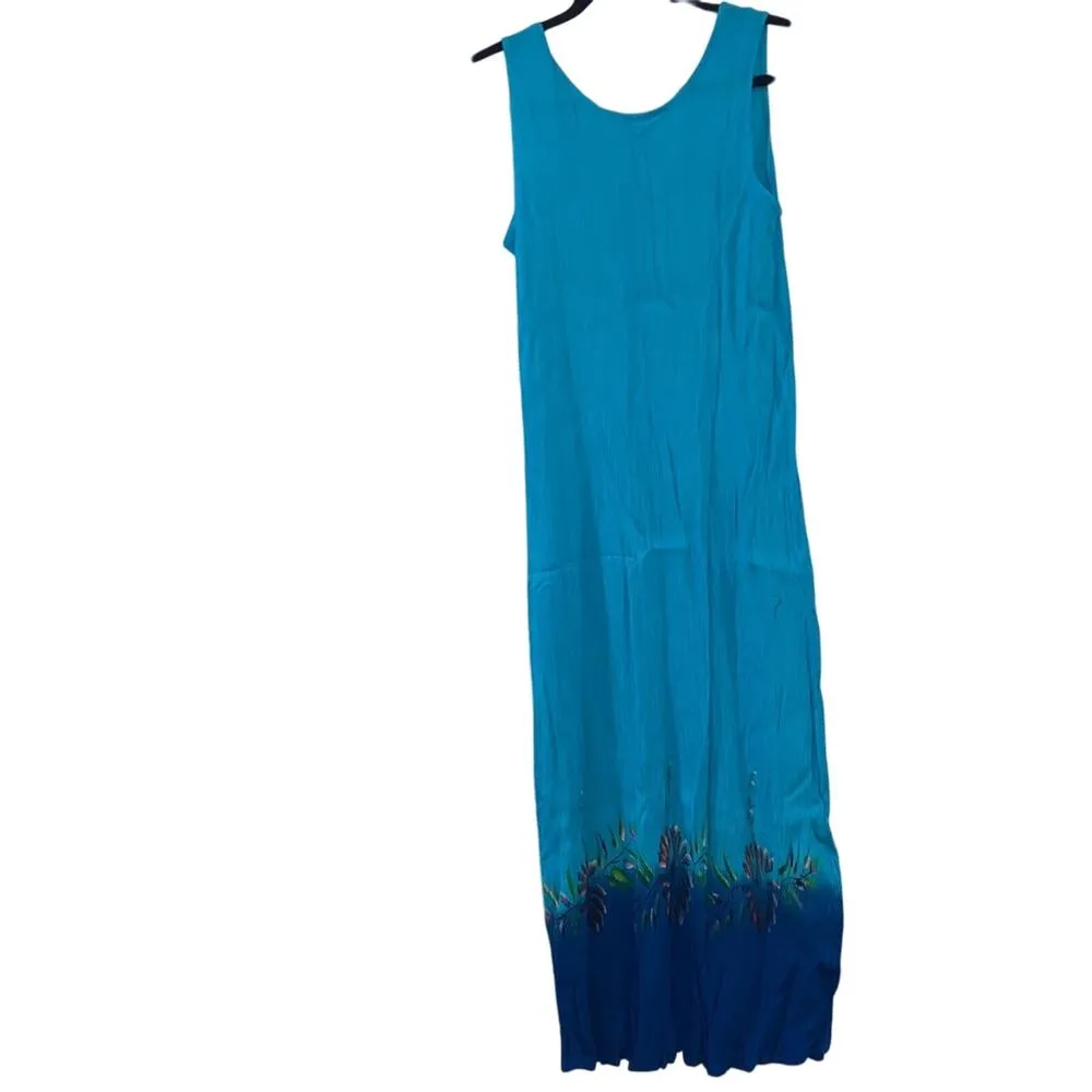 NWT Aloha Blue Ombre Maxi Sleeveless Dress - Image 2