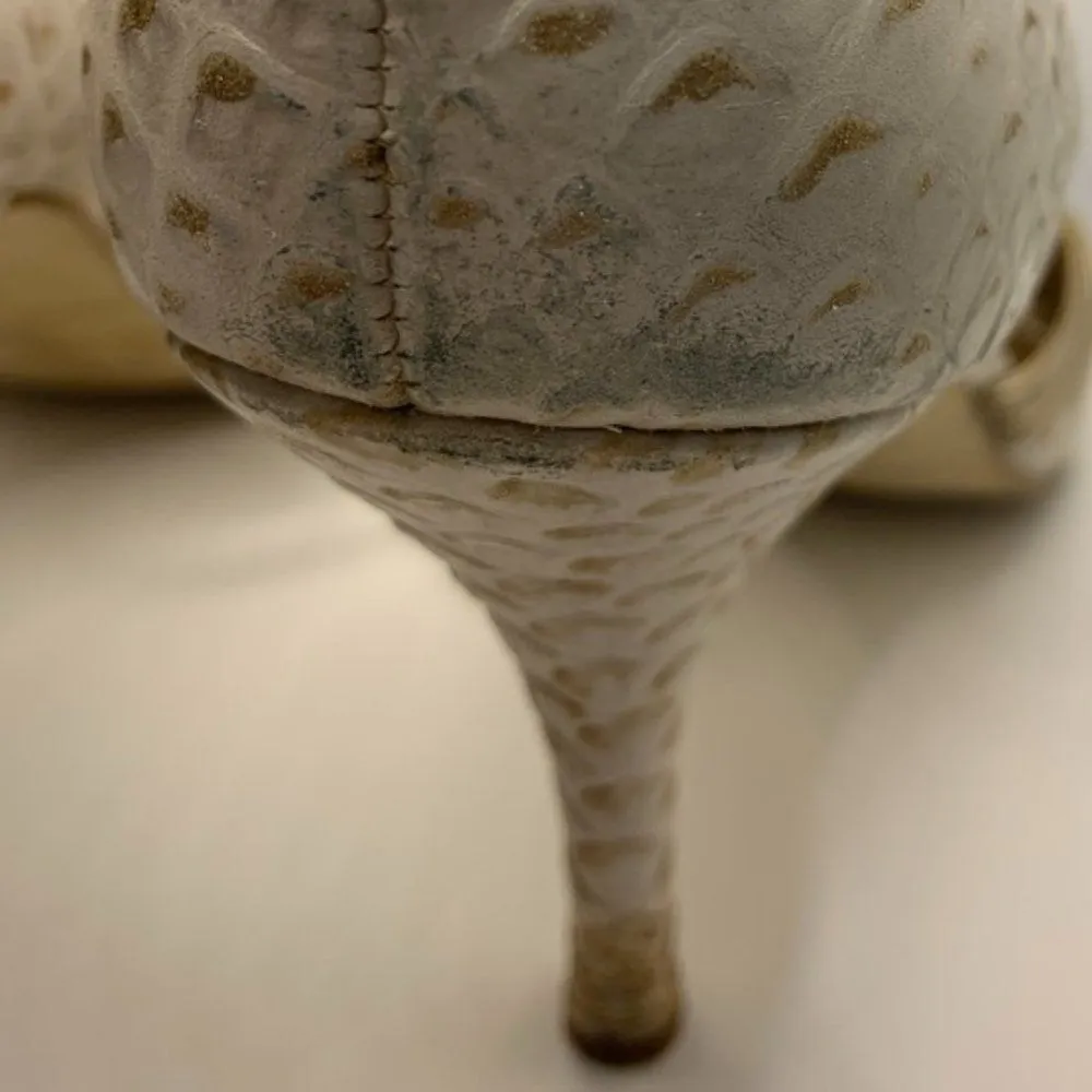 ALDO 70's Inspired Peep Toe Animal Print Embossed Heel - Image 5