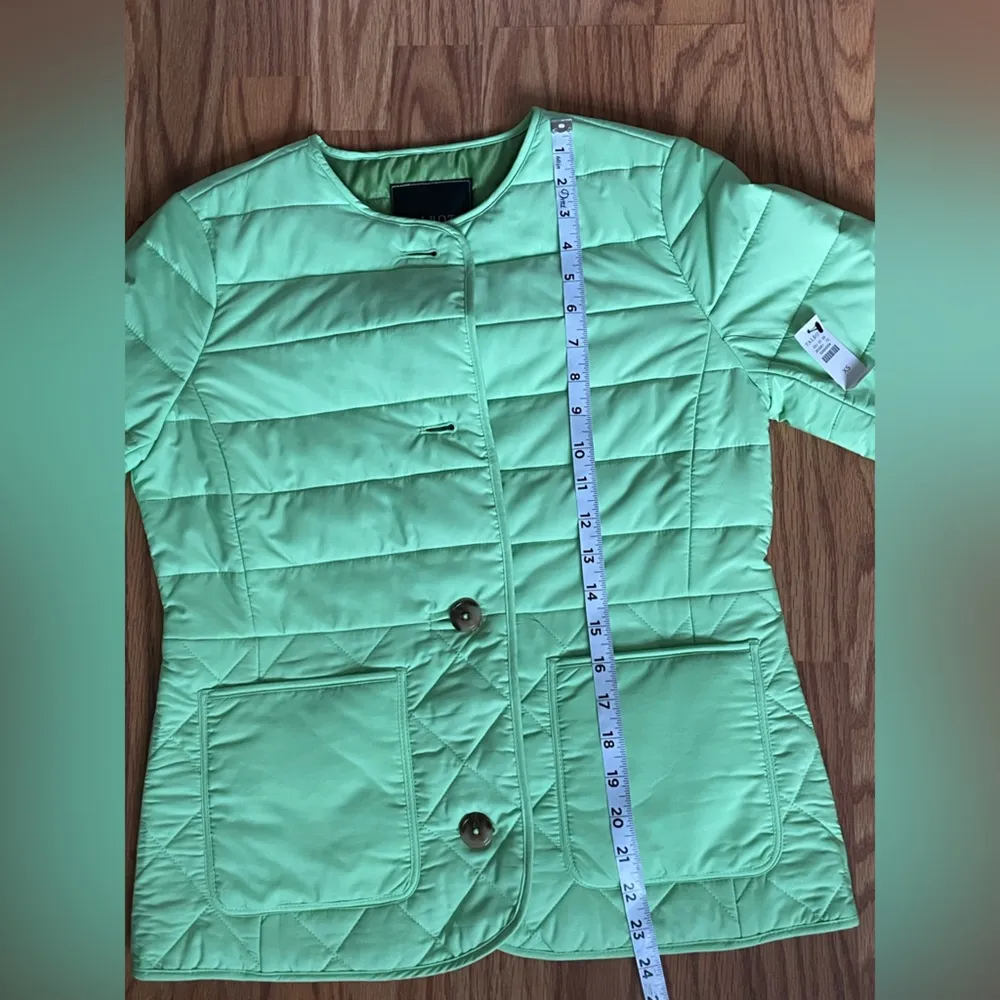 ✨HP✨ NWT Talbot’s Lime Green Quilted Button Up Jacket Sz XS - Image 9