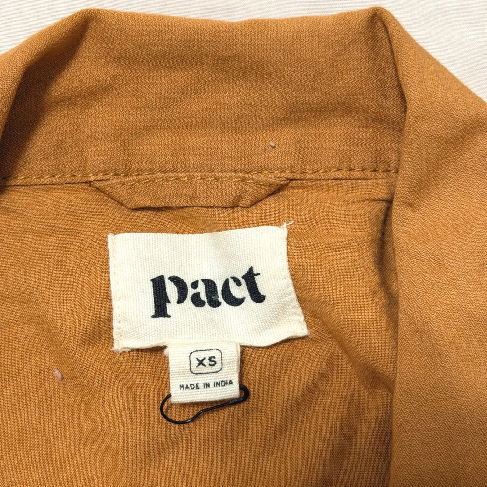 Pact Utility Field Jacket Womens XS Organic Cotton Pockets Cargo Orange Twill - Image 4